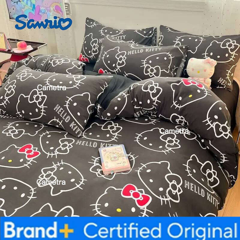 Sanrio Hello Kitty Quilt Kuromi Suit Soft Comfortable Household Goods Cute Student Bed Sheet Duvet Cover Dormitory Bedding H2602051