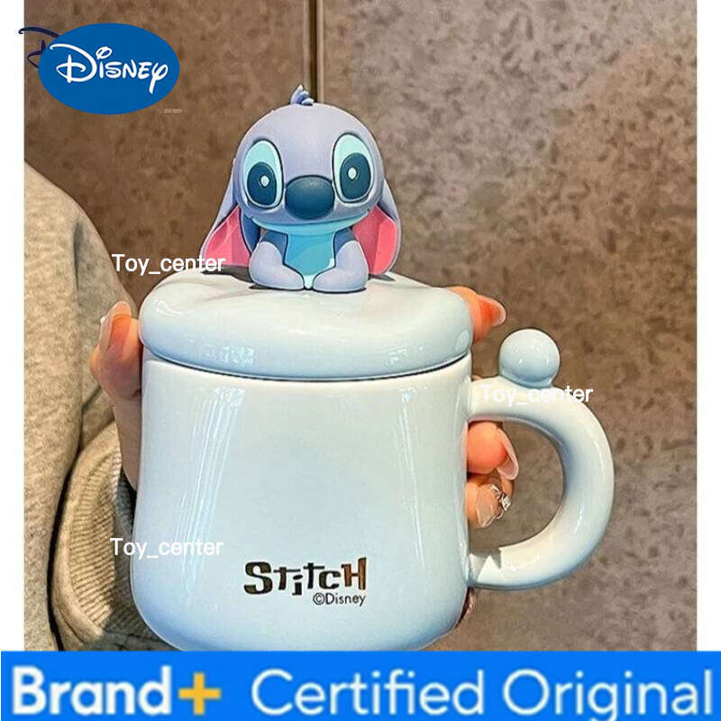 Disney Stitch Cartoon Anime Couples Mug Cute Ceramic Tea Coffee Milk Cup Set Home Decoration Kawaii Birthday Gift for Girls H2602051