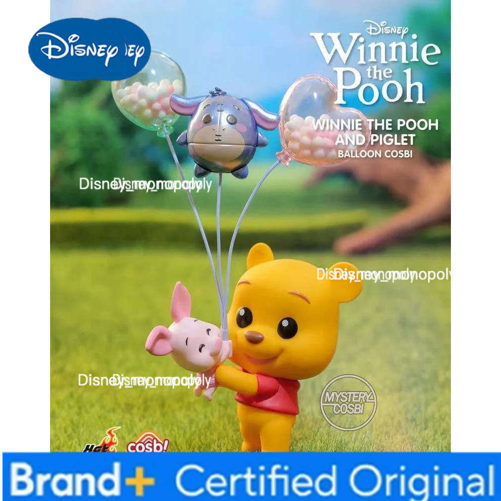 Disney Hot Toys Winnie the Pooh Balloon Series Blind Box Christmas Desktop Decoration Surprise Toy Trendy Collectible Gift H260205