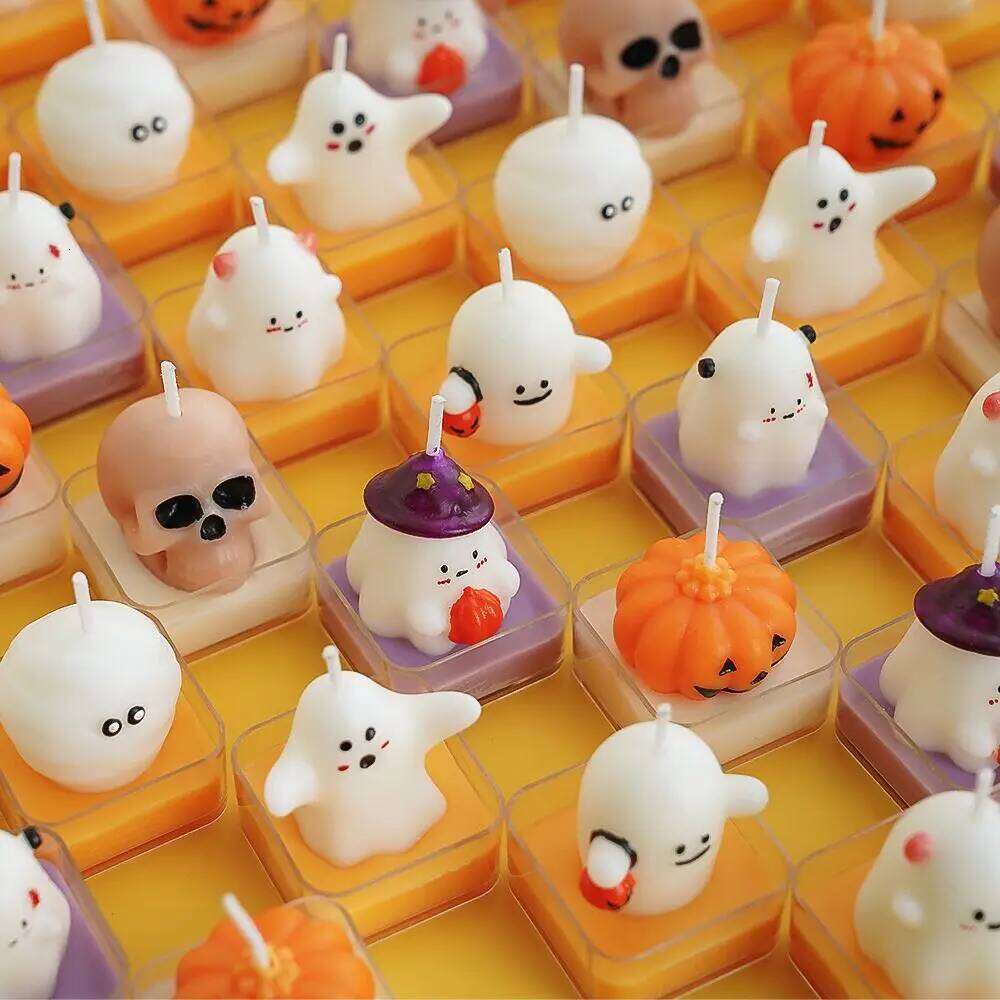 Halloween Ghost Pumpkin Candle Spooky Cute Tea Candles Festival Party Home Decorations Gifts Multi-styles S260204