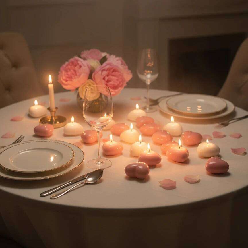 1/4/8pcs Heart Shape Scented Candles Set Valentine's Day, Wedding Party Decor, Romantic Gift for Couple & Friends S260204