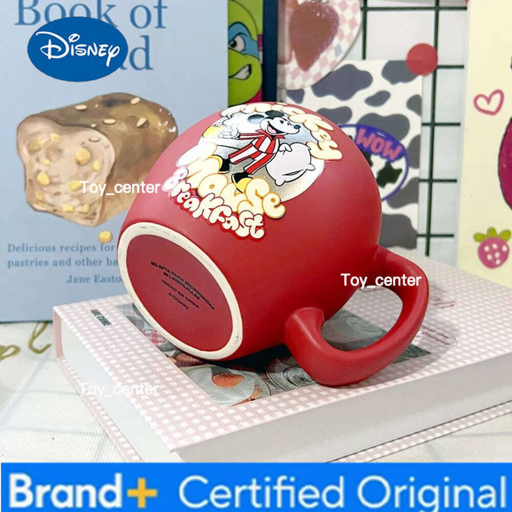 Disney Creative Letter Mickey Pattern Ceramic Simple Mugs Large Capacity Cartoon Style Mug for Home Office Cup Daily Use H260205