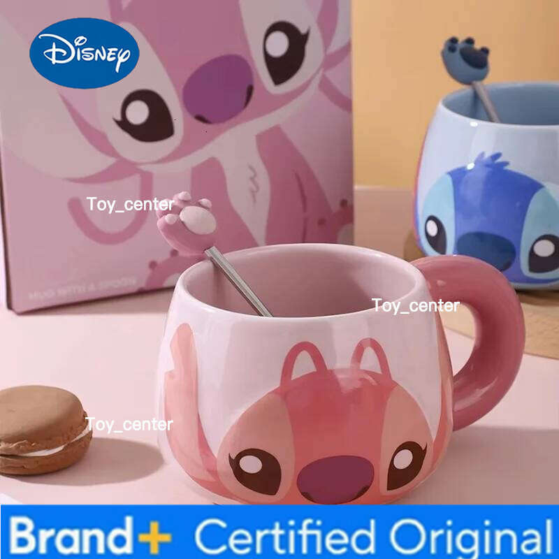 Disney Stitch 500ml Ceramic Mug with Handle Microwave Safe Large Cup Gift Box for Coffee Lovers Fans Birthday Present H2602051