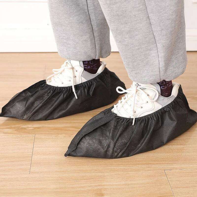 100Pack Disposable Non Slip Boot Booties Covers Durable Foot Shoe Protectors for Indoors Outdoors Home Floors Carpet S260204