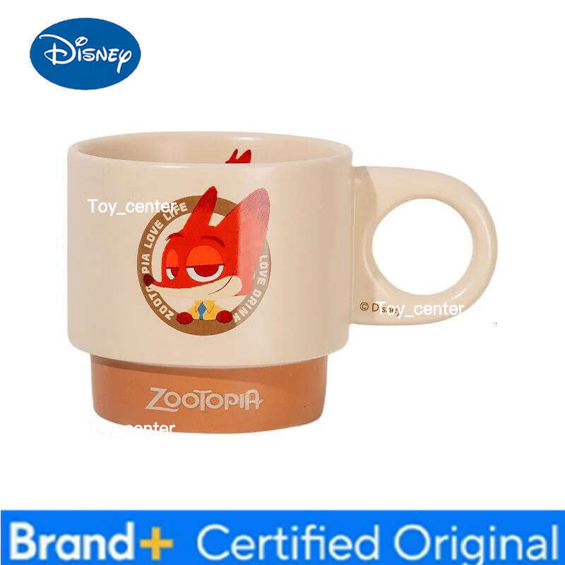 Disney Zootopia Judy Niki Ceramic Mug Stackable High Aesthetic Female Birthday Gift Couple Water Cup Home Kitchen Dining Bar H260205