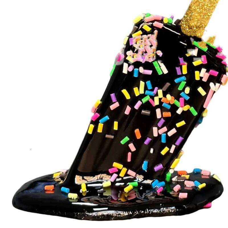 Cool Ice Cream Artwork - Summer Melting Popsicle Resin Decoration Sweet Dessert Home Decor Cute Tabletop Display Gift S260204