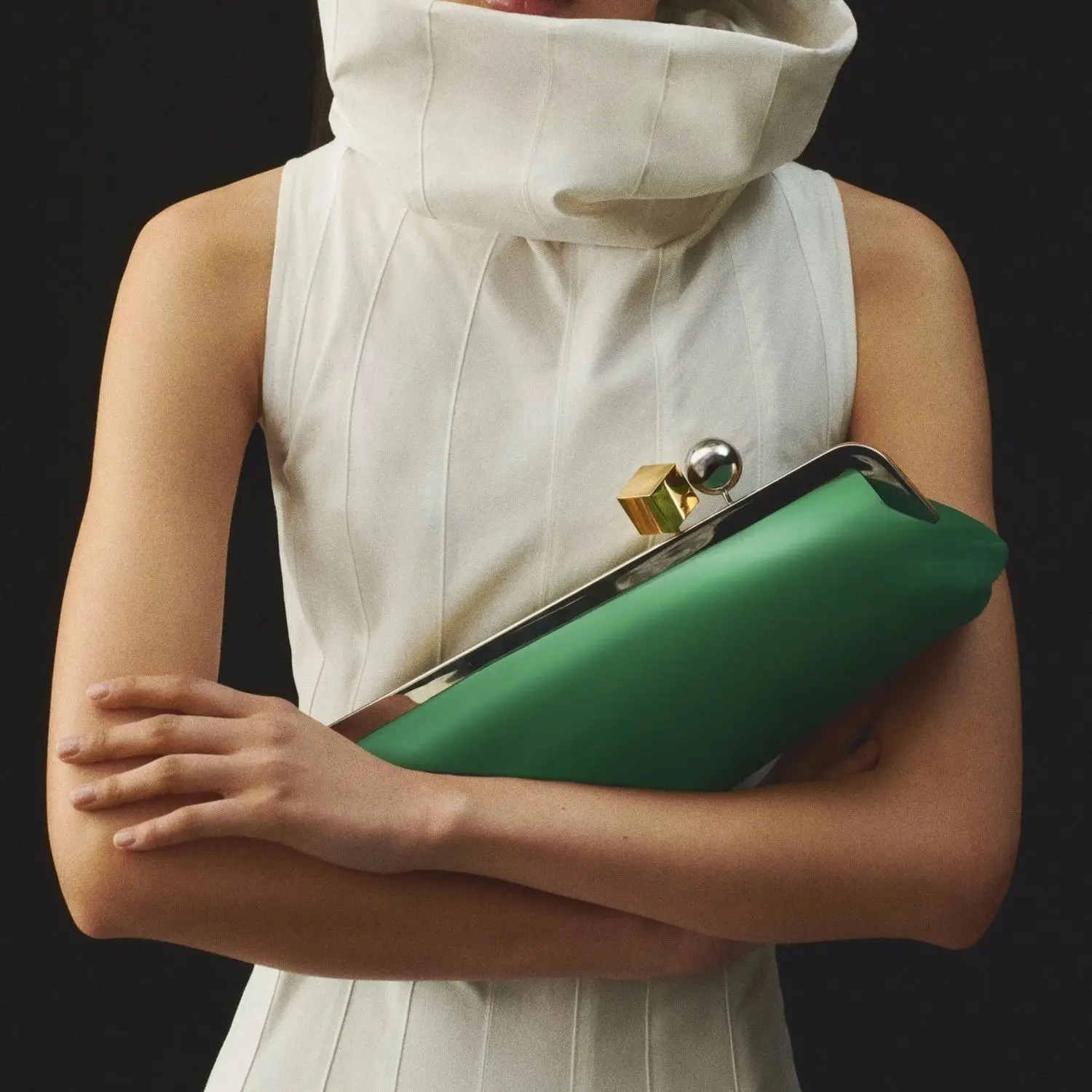 Long Clutch Bag with Removable Shoulder Strap Womens Fashionable Baguette Bag Clip Handbag Purses for Ladies 260124