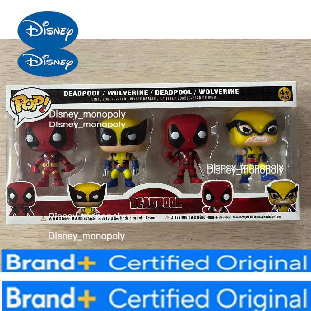 Disney & Wolverine Pop Anime Cute Decoration Ornaments Action Figure Deadpool Figurine Toys Christmas Gifts H260205