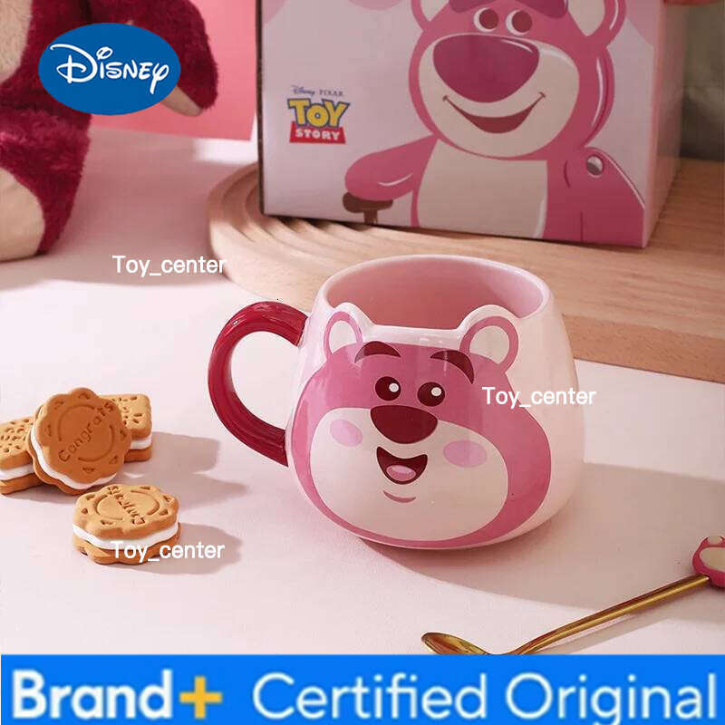 Disney Lotso Ceramic Water Cartoon Strawberry Bear Belly Drinkware Cup Creative Coffee Mugs Cute Kids Chirstmas Gift H260205