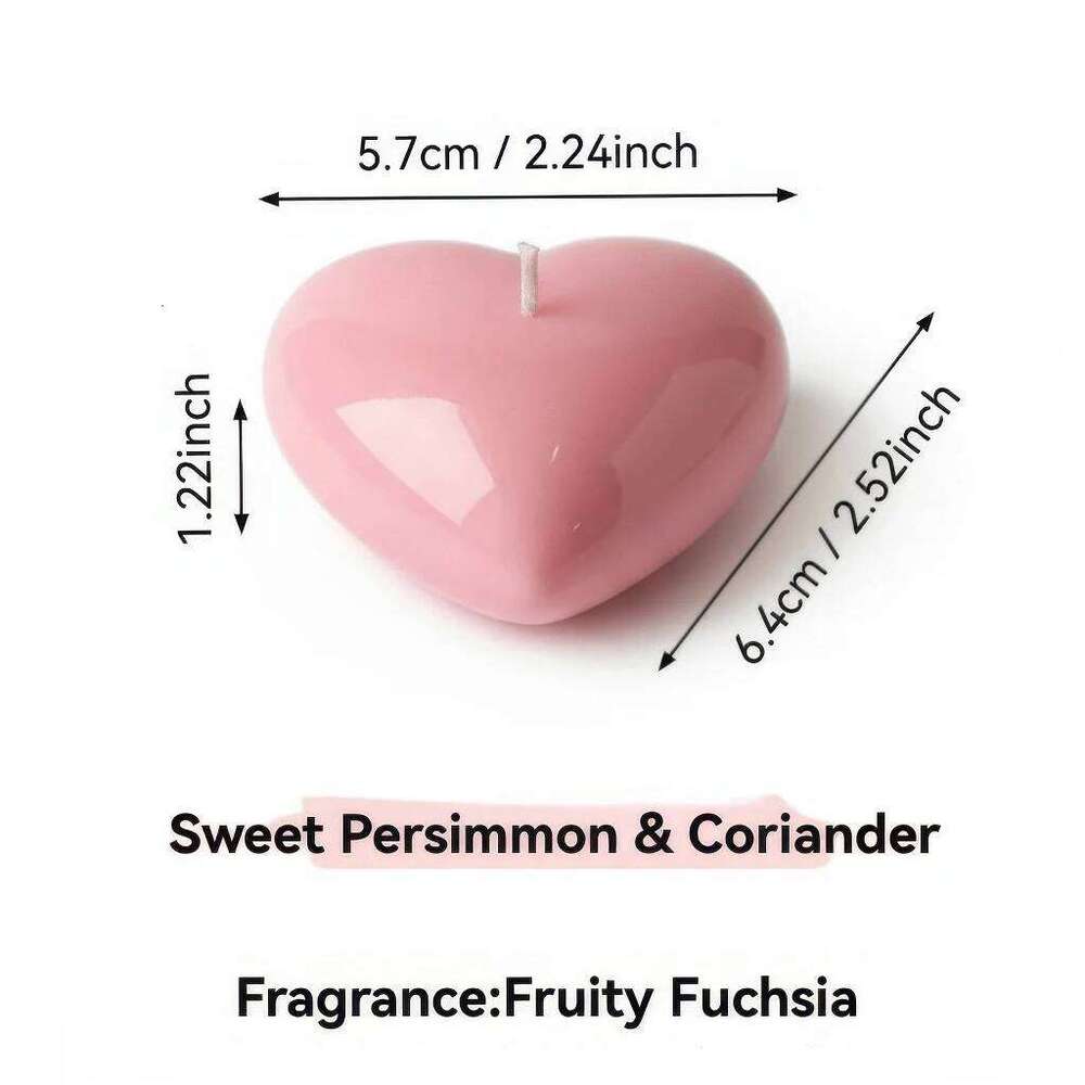 1/4/8pcs Heart Shape Scented Candles Set Valentine's Day, Wedding Party Decor, Romantic Gift for Couple & Friends S260204