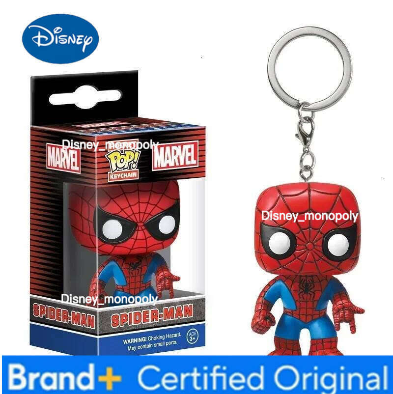 Disney Full Funko pop Pocket Keychain SPIDER MAN Marvels Spider-gwen Zomie Hunter Spidey toys Figure Model Toys Children Birthday Gift H2602051