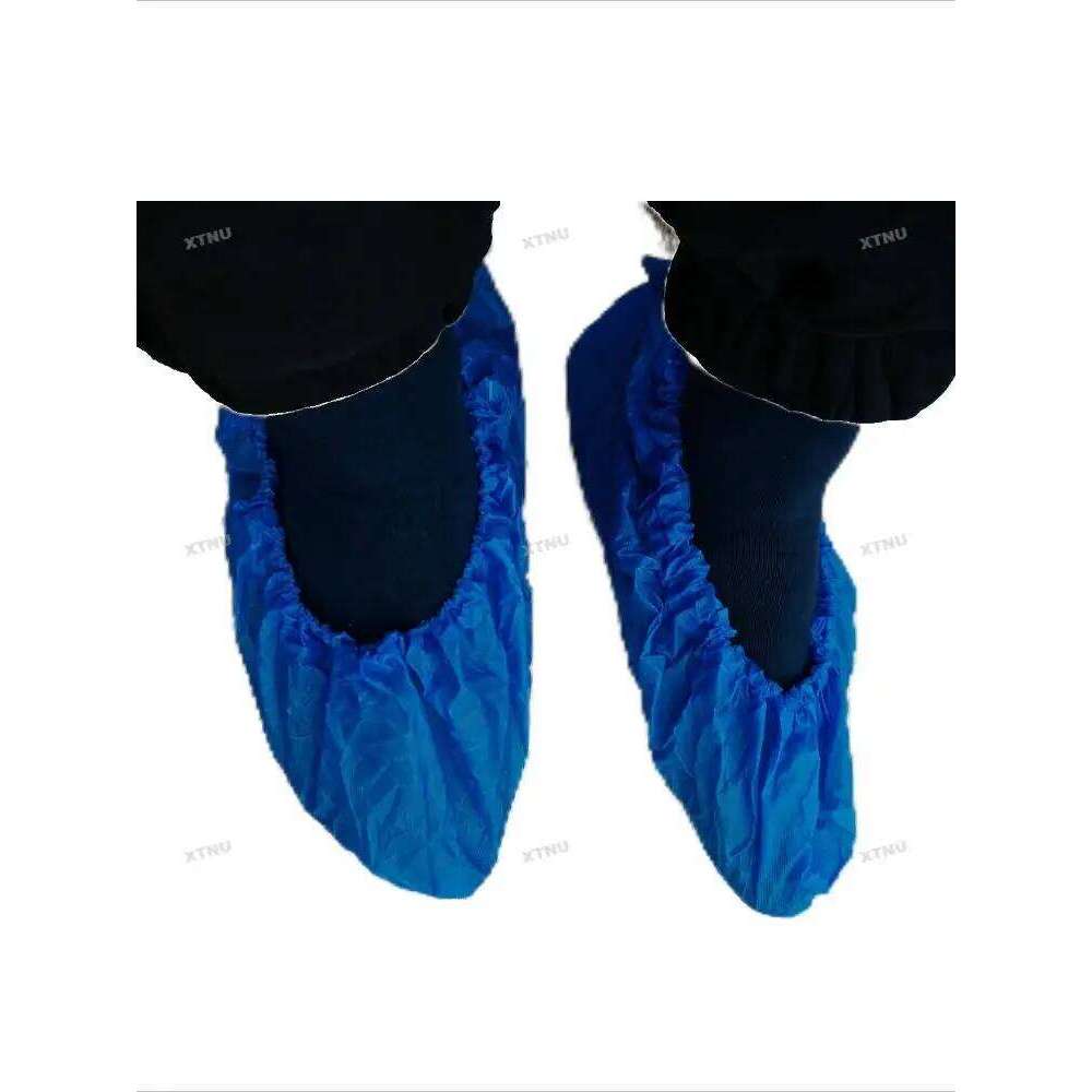 100pcs Disposable 6.7g Water-Proof Non-Slip Plastic Shoe Covers CPE Material hand made shoe cover S260204