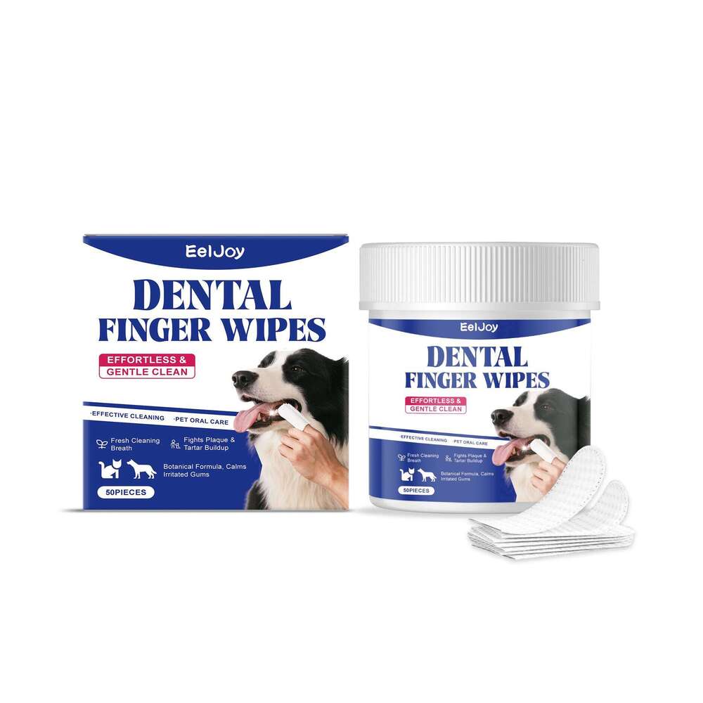 EELJOY Teeth Cleaning Wipes Gentle Ingredients Care for Pet Oral Health Finger Cots Clean Tartar S260203