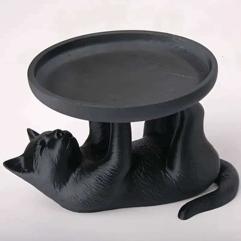 3D Printed Fun Jewelry Tray, Playful and Cute Cat Design, Novel Style, Ideal for Desktop Organization S260204