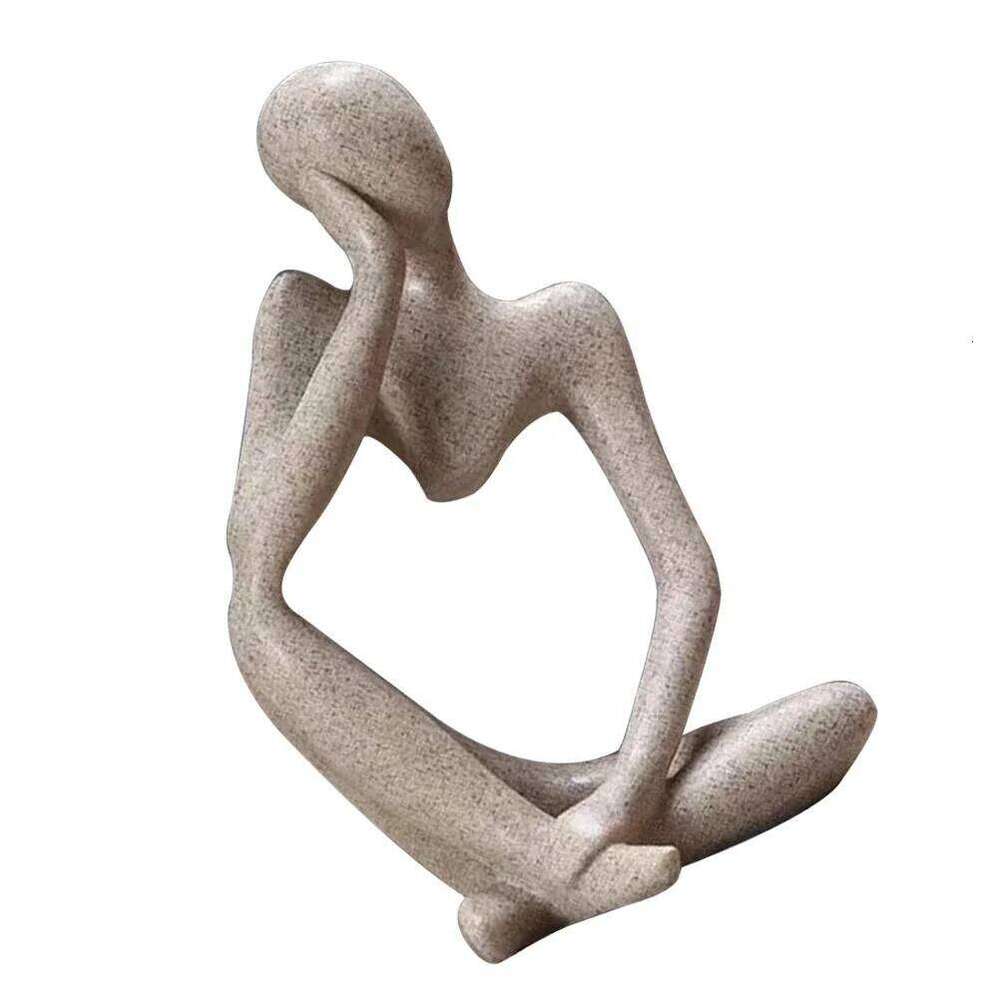Art Ornament Compact Size Household Thinker Statue for Home Office Tabletop Decoration Abstract Sculpture S260204