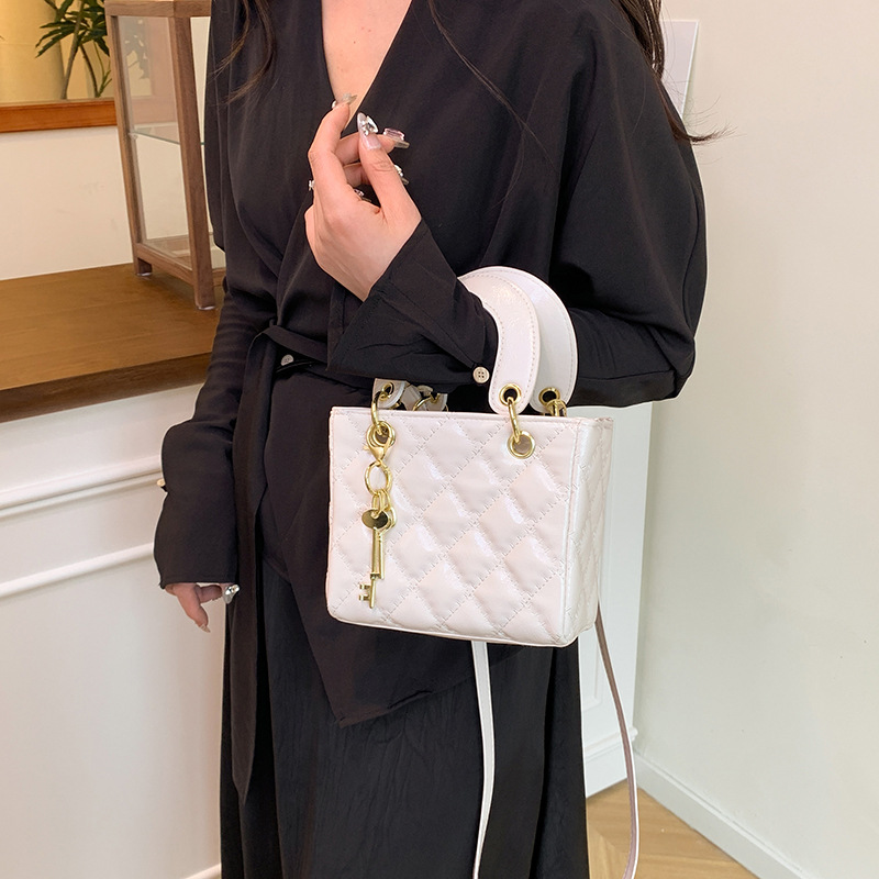 new design bag 2026 Women's Mini Square Bag, Chic Chain Handle Crossbody & Top Handle Purse, Fashionable Small Shoulder Bag free shipping