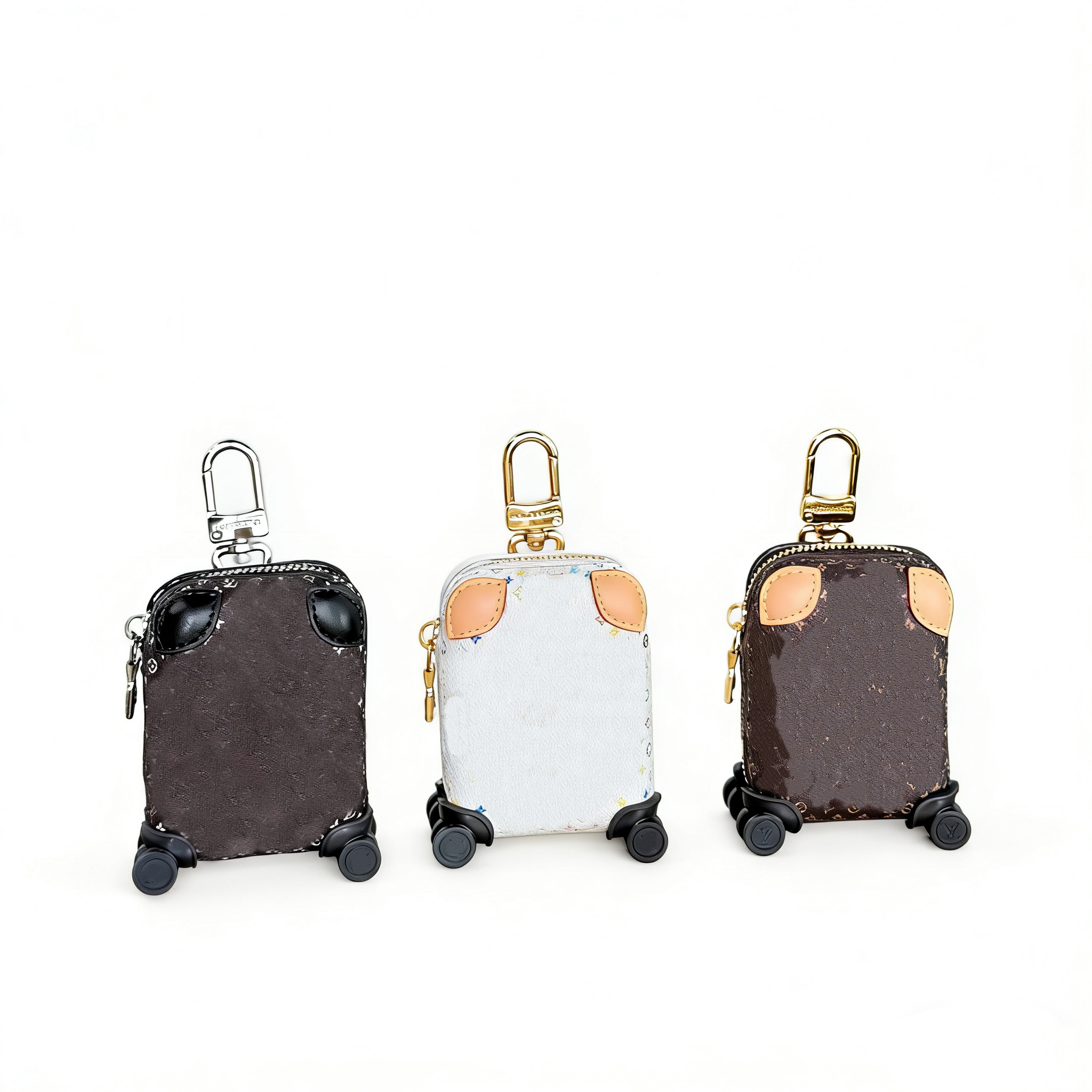 Luxury Unisex Key Wallets Designer Mini TM Mini trolley suitcase pouch Cuddle Vivi Keychain Headphone Case Women Coin Pocket Multicolor Mens Bags Charm Keychains