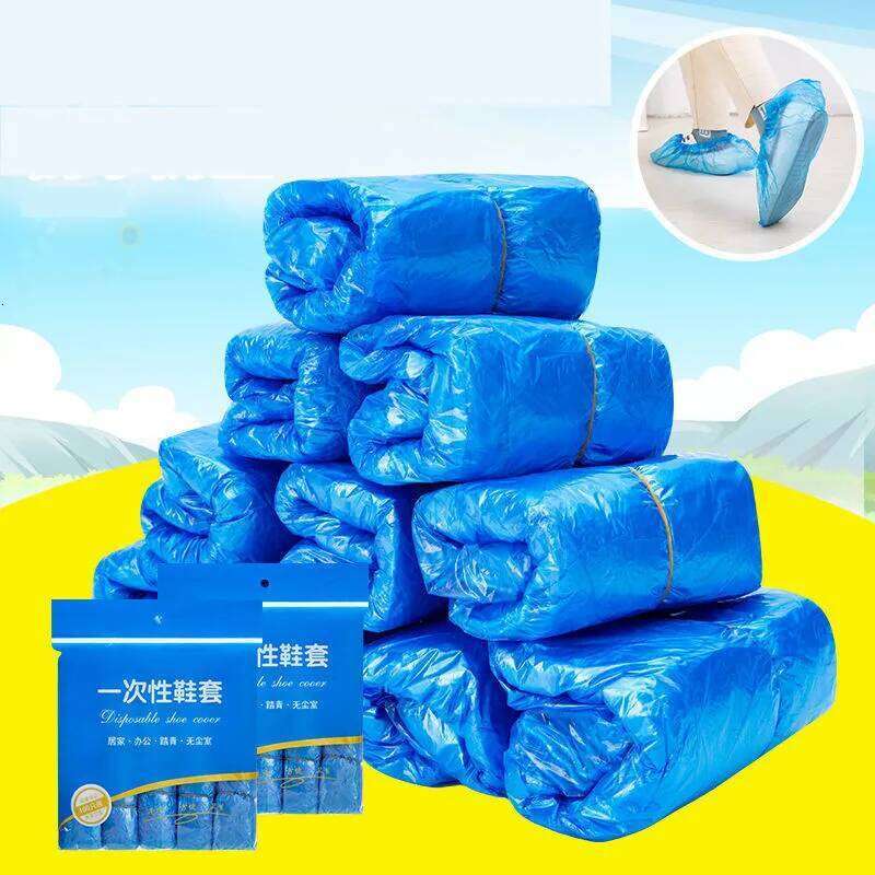 10 PCS Plastic Disposable Overshoes Outdoor Rainy Day Carpet Cleaning Cover Waterproof Shoe Covers S260204