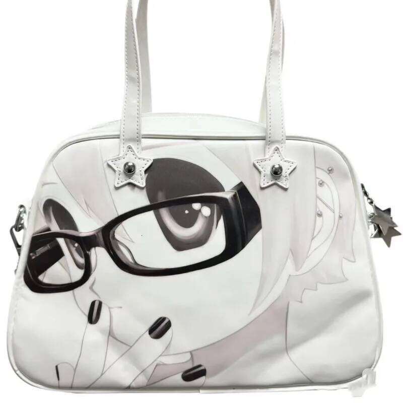 2025 New Japanese Anime Y2k Handbag Large Capacity Student Tote PU Jk Uniform Harajuku Shoulder Casual Bags For Women Y260204