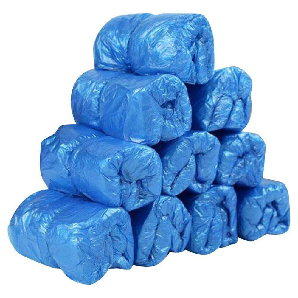 Cover Machine With100Pcs Disposable Shoe Covers Portable Smart Overshoes Dispenser T Buckle for Indoor Rainy Floor S260204