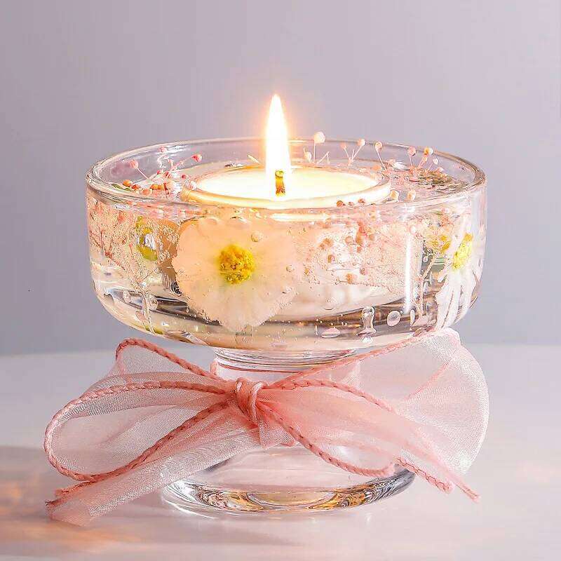 Dried Flower Jelly Aroma Candle Hotel Bedroom Romantic Atmosphere Holiday Party Fragrance Gift Home Decoration H260205