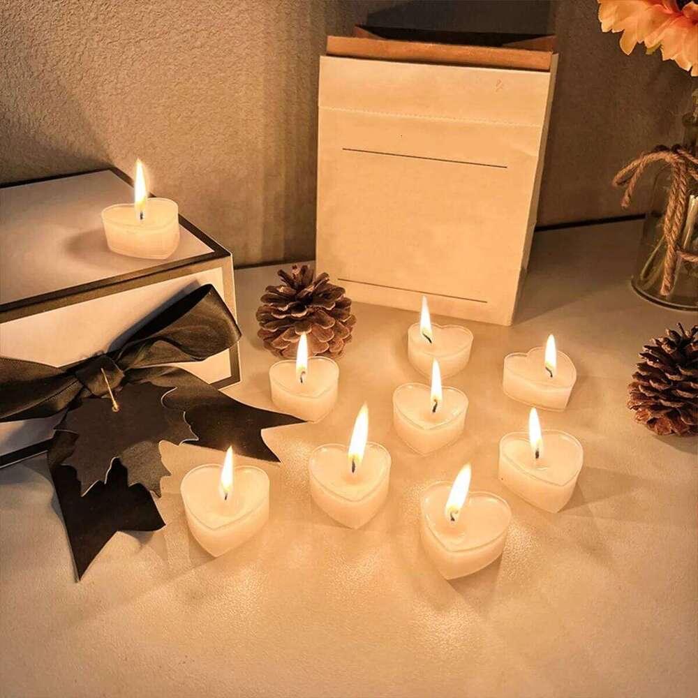 9 Pcs Heart-shaped Scented Candles For Proposing, Weddings, Birthdays, And Candlelight Dinners S260204 238