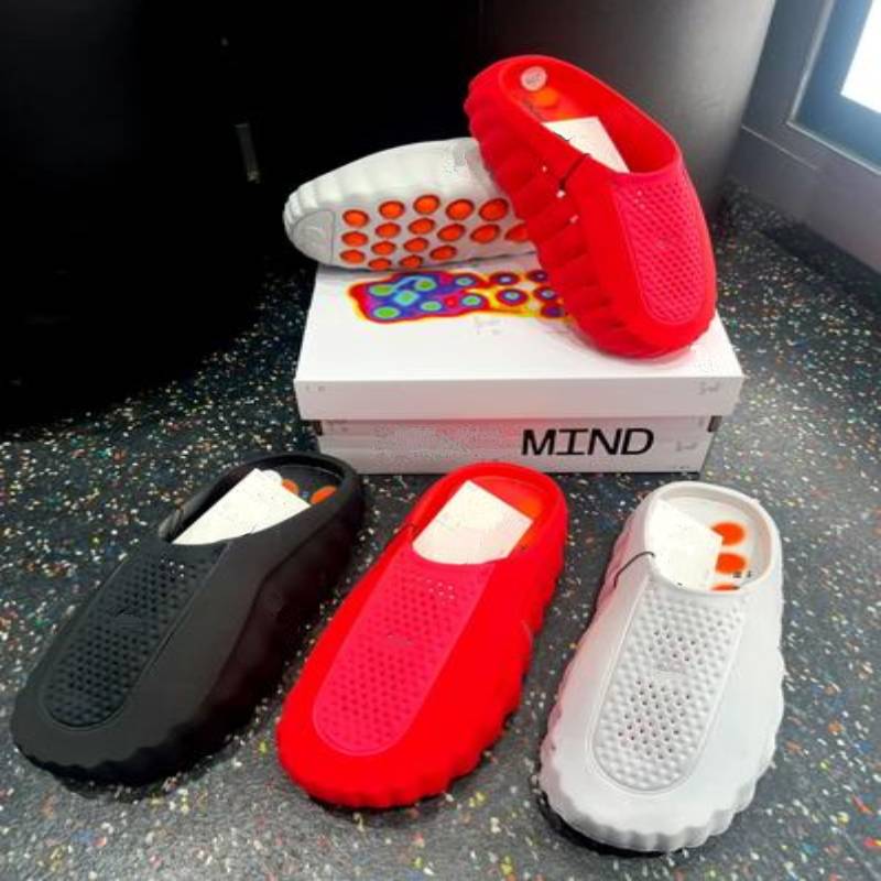 2026 New Big Size US5-14 Mind 001 Sports Sandals Men's Women's Pregame Mules Solar Red Mind-001 Recovery Slides Light Smoke Grey Mind001 Clogs Black Mind 002 Sneakers