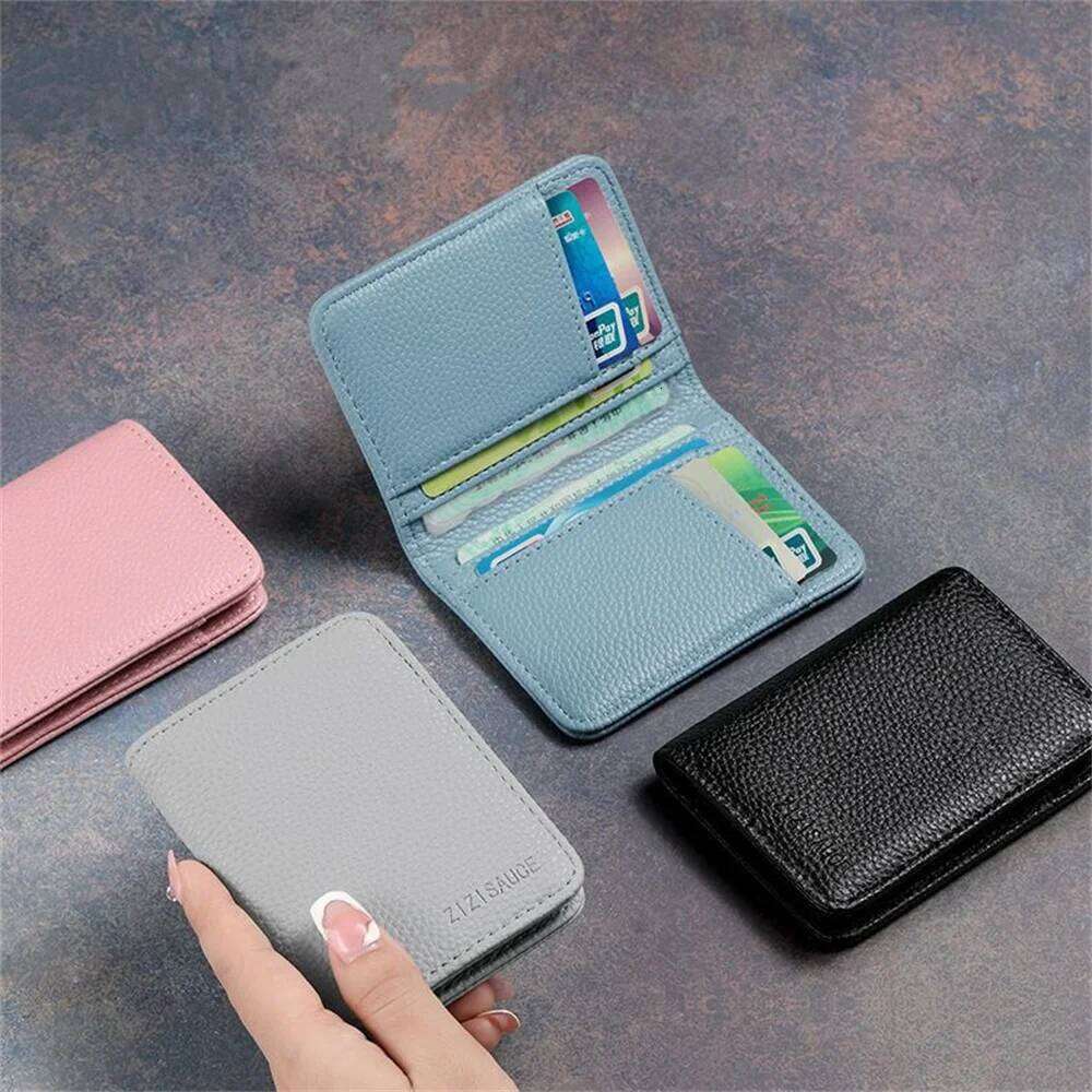 New Super Slim Soft PU Leather Mini Credit Purse Card Holders Men Wallet Thin Small Short Skin Wallets Z260205