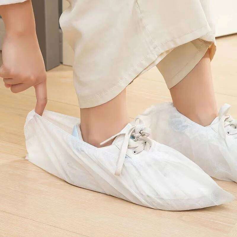 100Pack Disposable Covers Boot Non-Slip Large Foot Booties for Indoors Contractors Floor Carpet Shoe Coverings Protectors S260204