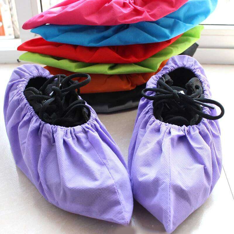 Reusable New Non-woven Shoe Cover Household Thick Washable Shoes Covers Non-slip Non-disposable Guests Family Tools S260204
