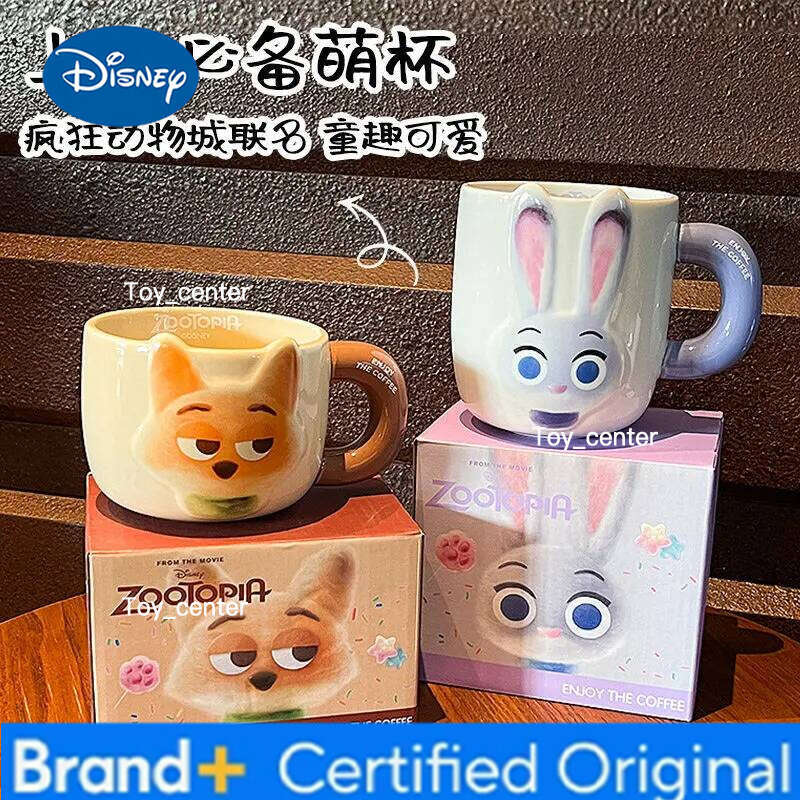 Disney Dis Zootopia Nick Wilde 3d Ceramic Mug Coffee Cup Couple Gift Birthday Present For Girlfriend Boyfriend Office Home Use H260205