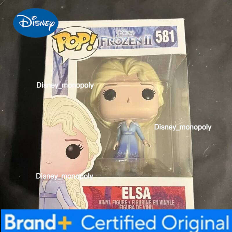 Disney Frozen Ii Elsa Funko Official Genuine Action Doll Model #581 Vinyl Sculpture Dolls Limited Edition Fan Collection Gift H260205