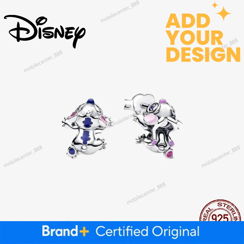 Designer Jewelry Original 925 Sterling Silver Disney Mickey Minnie Stitch plata de ley Ear Studs Earrings for Women luxury Jewelry Gifts