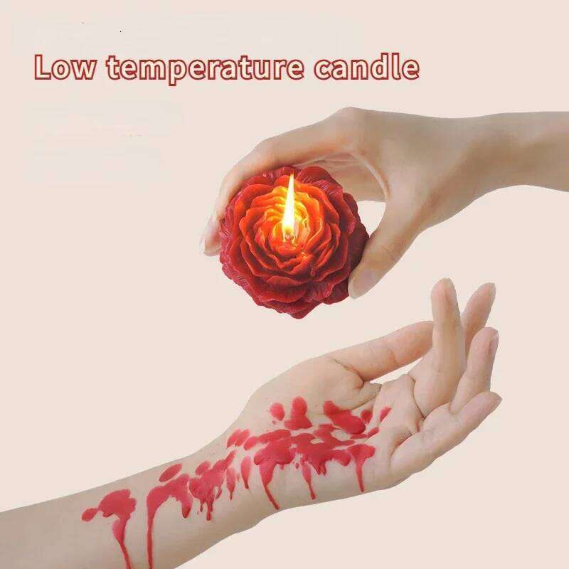 Low Temperature Candles Wax Rose Heart Candle 42 to 48 Degrees Peony Scented Decorative Waxs Valentine's Day Creative Gift S260204