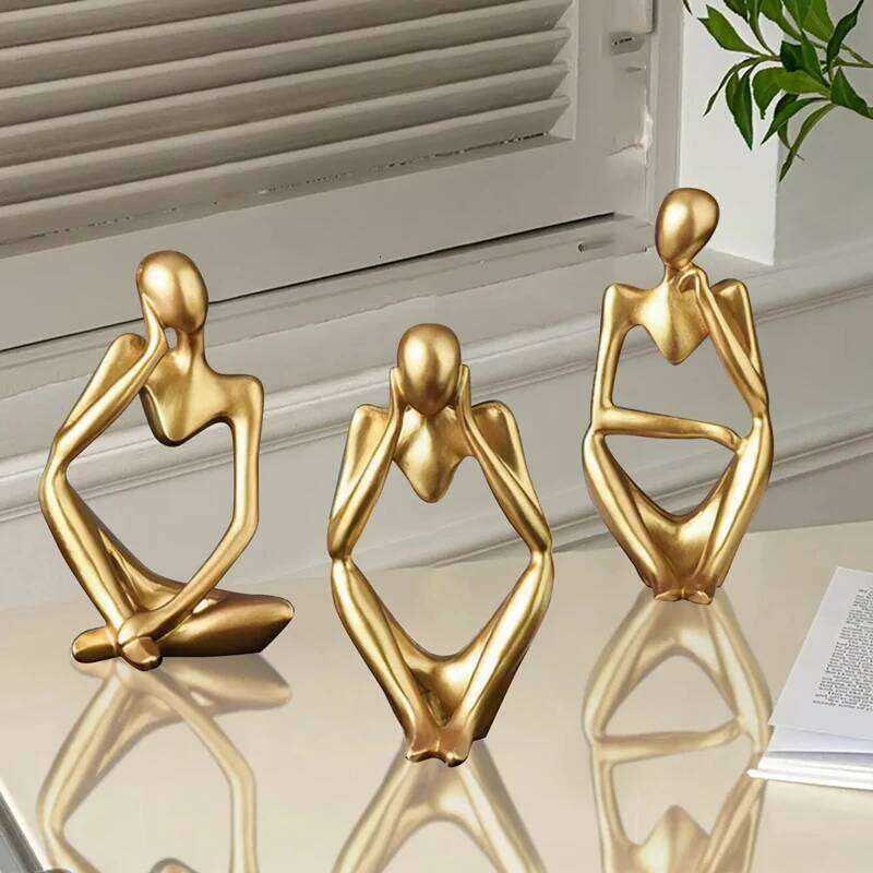 Scandinavian Art Abstract Figures Home Decoration, Mini Crafts, Light Luxury Entryway Ornament, Desktop Decoration 1pc S260204