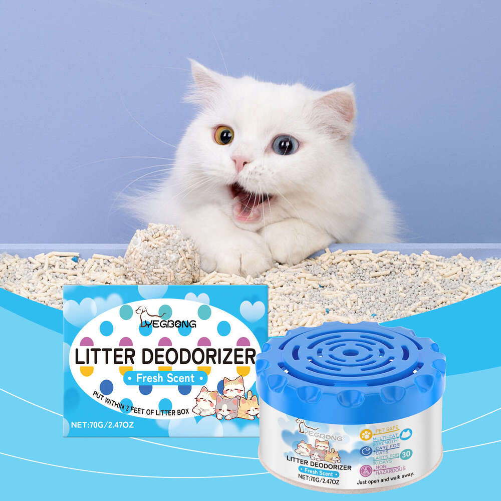 Yegbong Litter Deodorizer Box Waste Cat Urine Cleaner Odor Freshener Mild Ingredients Toilet Deodorizing Gel S260203