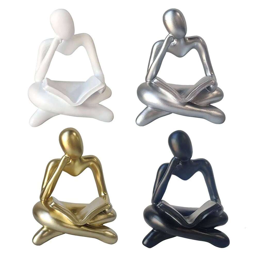 Nordic Style Abstract Thinker Statue Table Collection Craft Creative Art Figurine Sculpture for Wedding Decorations Hotel Office S260204