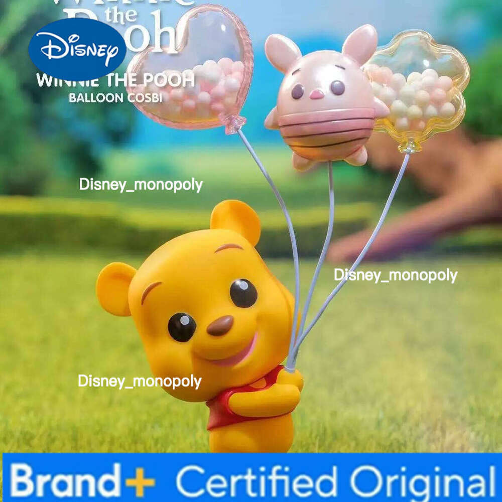 Disney Genuine Stock Hot Toys Winnie The Pooh Balloon Series Blind Box Cosbi Tigger Piglet Eeyore Desktop Decoration Birthday Gift H260205