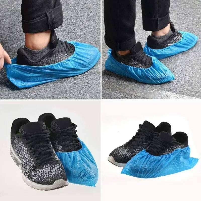 Plastic Disposable Home Household Non-woven Rain Shoes Supplies Anti-slip Mud-proof Booties Shoe Dust Covers S260204