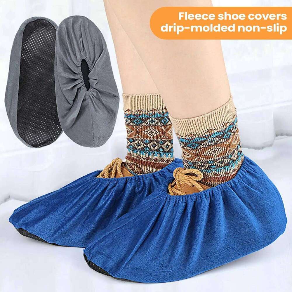 Non-Slip Shoe Covers with Full Sole Protection Soft Fabric Guards Against Dirt Scuffs For Home, Office, Gym & Indoor Workplace S260204