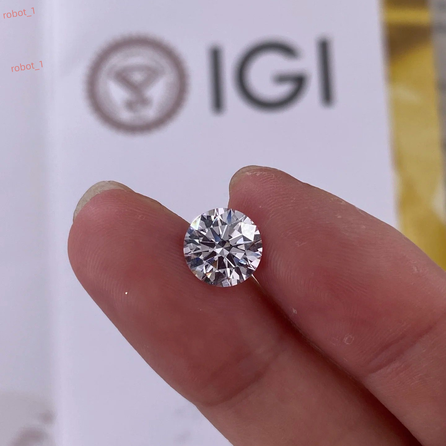 IGI Certificate Lab Diamond 05CT 1CT 2CT 3CT Round Brilliant Cut D HPHT CVD VVS VS Lab Grown Diamond