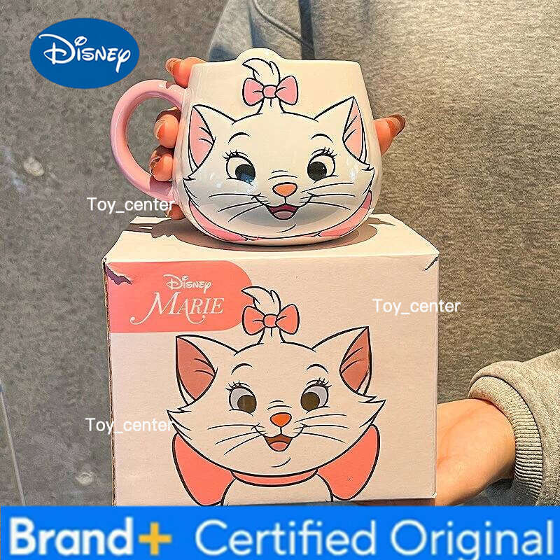 Disney Cartoon Marie Cat girl's exquisite and cute personalized creative design bottom non-slip ceramic water cup holiday gift H2602051