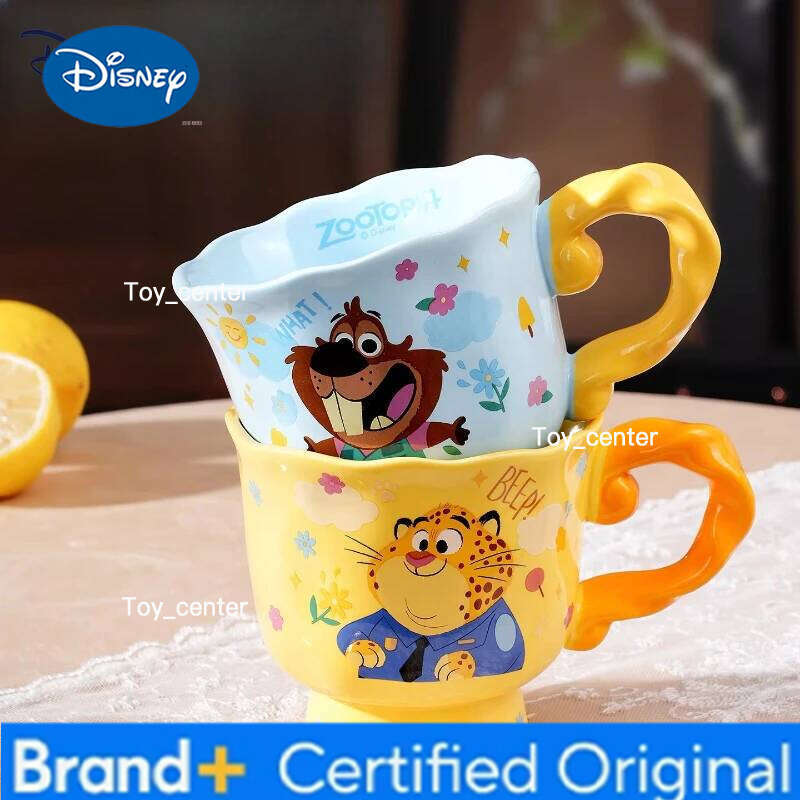 Disney Zootopia2 Cartoon Anime Couples Mug Cute Ceramic Tea Coffee Printing Milk Cup Set Home Decoration Kawaii Gift for Girls H2602051