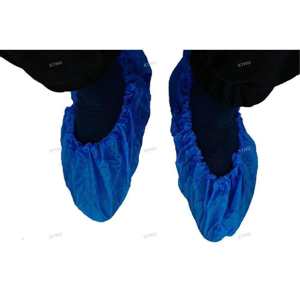 100pcs Disposable 6.7g Water-Proof Non-Slip Plastic Shoe Covers CPE Material hand made shoe cover S260204