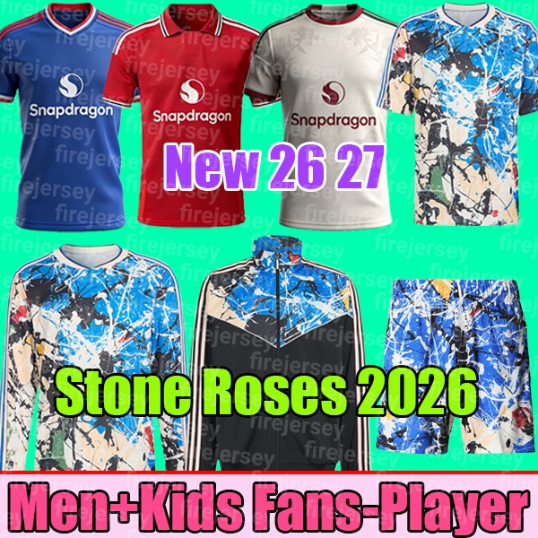 Manchester SESKO MBEUMO CUNHA 25 26 Soccer Jerseys football shirts tracksuit Jacket B. FERNANES men kids kits MAINOO Pre match goalkeeper Training United Stone Roses