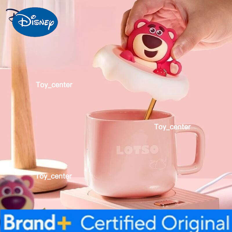 Disney Pooh Bear Lotso Cartoon Anime Couples Mug Cute Ceramic Milk Creative Cup Lid Home Decoration Gift for Girls H260205