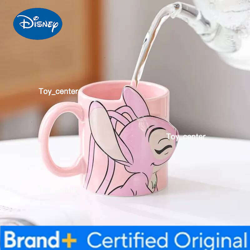 Disney Cartoon Stitch Shaped Ceramic Coffee Home Office Anime Couple Fashion Mug Mouthwash Cup For Couples Creative Cartoo H260205