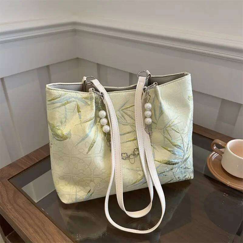 High Appearance Level Pastoral Style Fashion Korean Version of Tote Large Capacity Single-shoulder Portable Commuting Bag Y260204