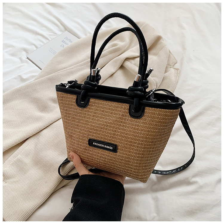 2026 New Summer Beach Bag Boho Woven Rattan Handbag for Women, Lazy Style Crossbody Shoulder Bag & Small Bucket Tote