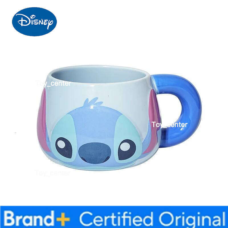 Disney Cartoon Cute Stitch Mug Glass Juice Beverage Coffee Water Cup Girl Christmas Gift H260205
